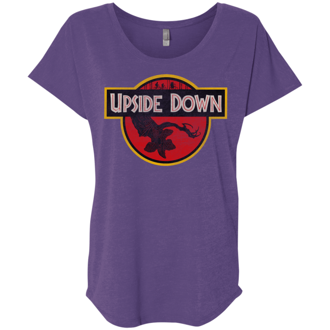 T-Shirts Purple Rush / X-Small Upside Down Triblend Dolman Sleeve