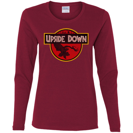 T-Shirts Cardinal / S Upside Down Women's Long Sleeve T-Shirt