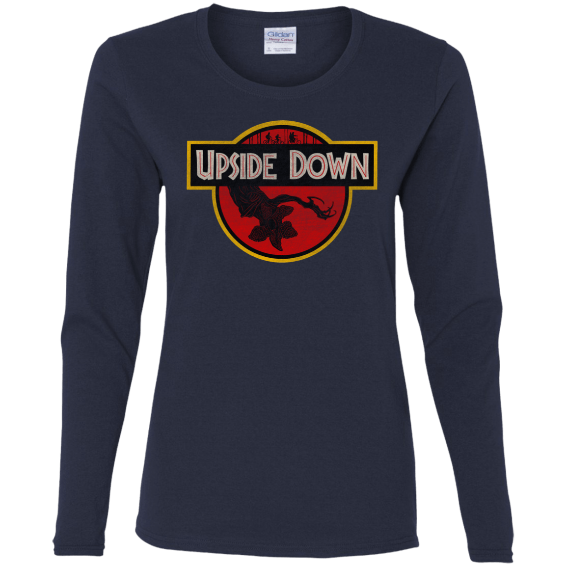 T-Shirts Navy / S Upside Down Women's Long Sleeve T-Shirt