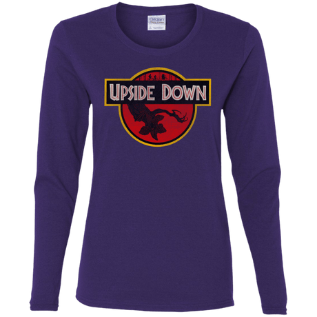 T-Shirts Purple / S Upside Down Women's Long Sleeve T-Shirt