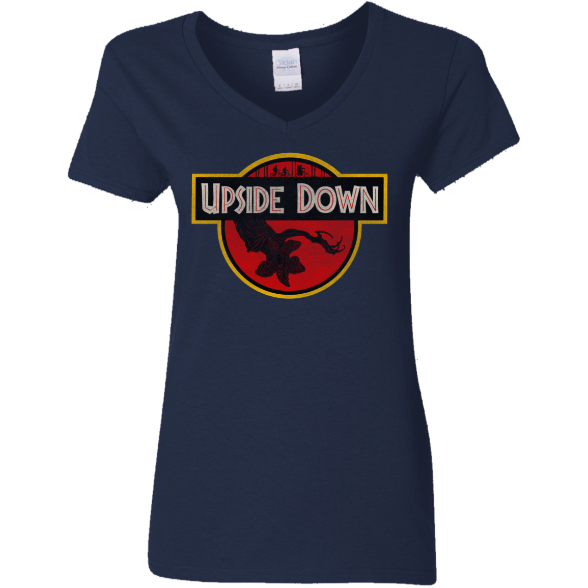 T-Shirts Navy / S Upside Down Women's V-Neck T-Shirt