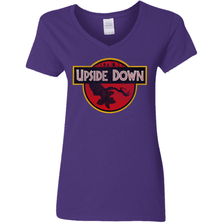 T-Shirts Purple / S Upside Down Women's V-Neck T-Shirt