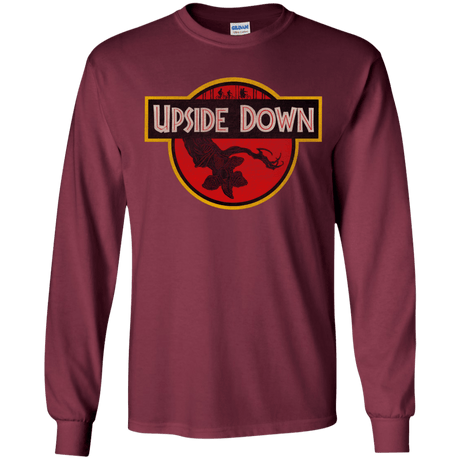 T-Shirts Maroon / YS Upside Down Youth Long Sleeve T-Shirt