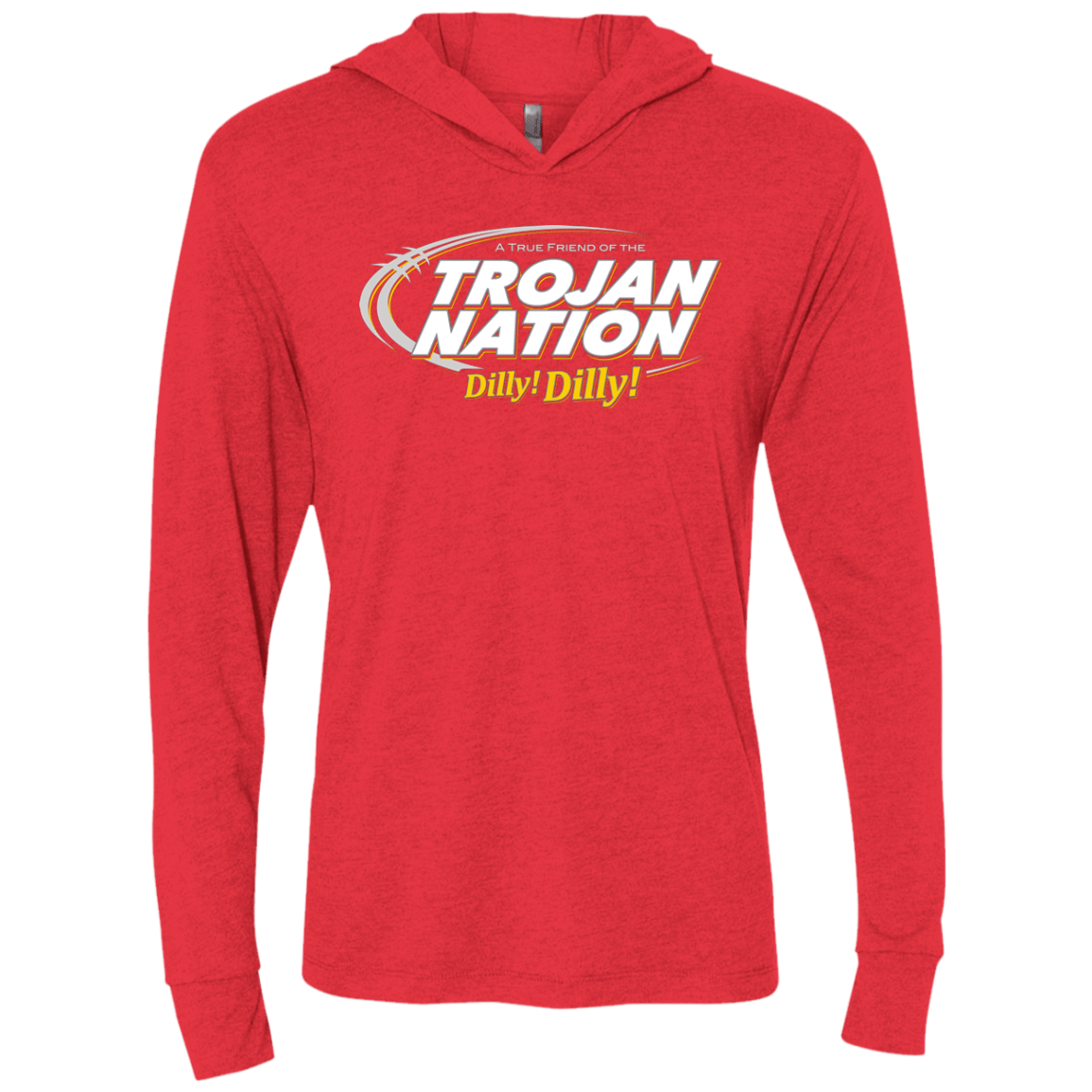 T-Shirts Vintage Red / X-Small USC Dilly Dilly Triblend Long Sleeve Hoodie Tee