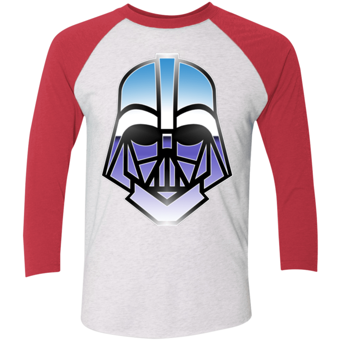 T-Shirts Heather White/Vintage Red / X-Small Vader Men's Triblend 3/4 Sleeve