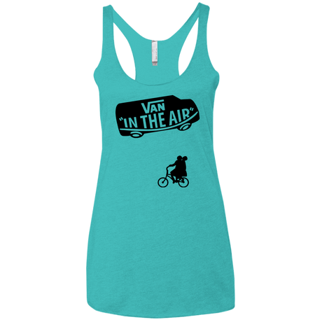 T-Shirts Tahiti Blue / X-Small Van in the Air Women's Triblend Racerback Tank