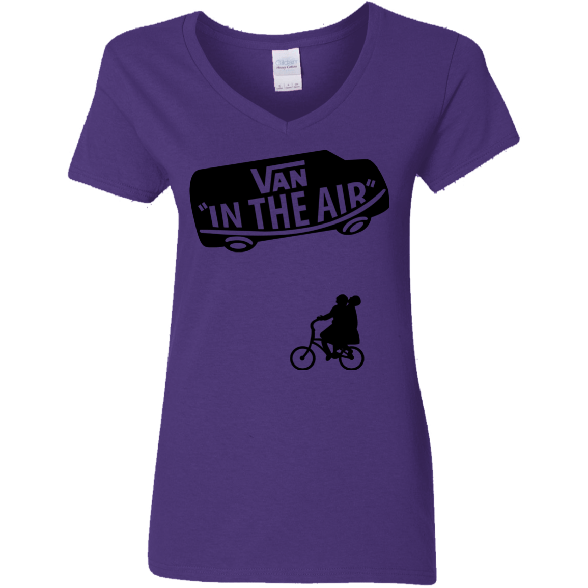 T-Shirts Purple / S Van in the Air Women's V-Neck T-Shirt