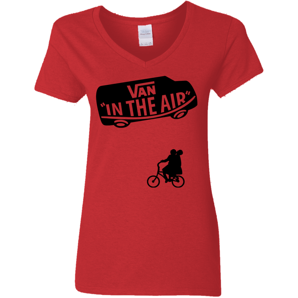 T-Shirts Red / S Van in the Air Women's V-Neck T-Shirt