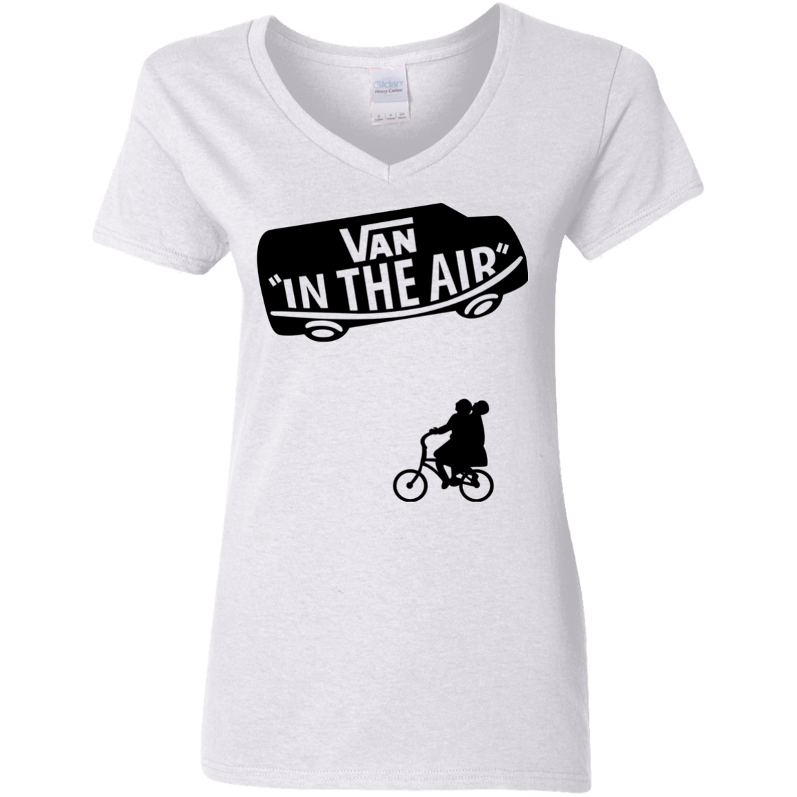 T-Shirts White / S Van in the Air Women's V-Neck T-Shirt