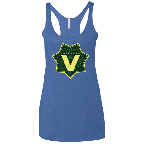T-Shirts Vintage Royal / X-Small Vegan Police Women's Triblend Racerback Tank