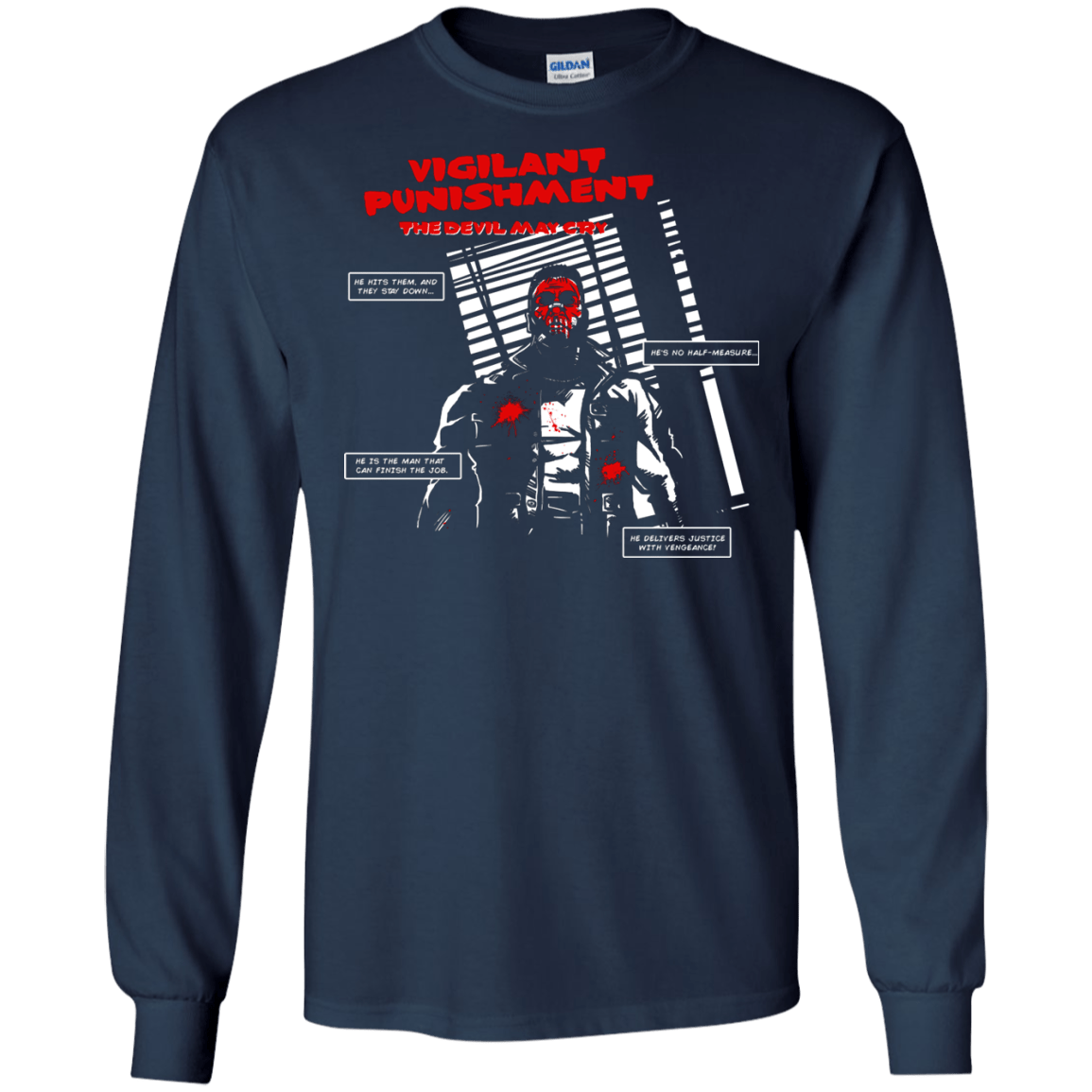 T-Shirts Navy / S Vigilant Men's Long Sleeve T-Shirt