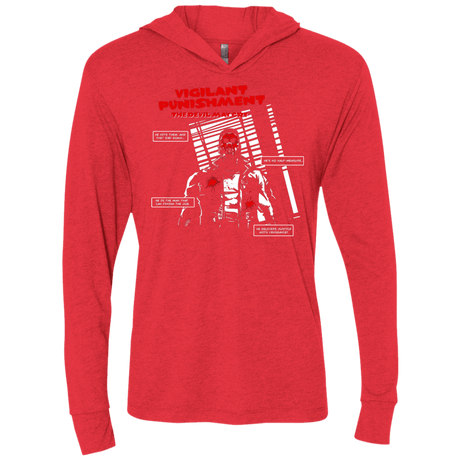 T-Shirts Vintage Red / X-Small Vigilant Triblend Long Sleeve Hoodie Tee