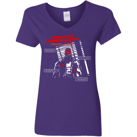 T-Shirts Purple / S Vigilant Women's V-Neck T-Shirt