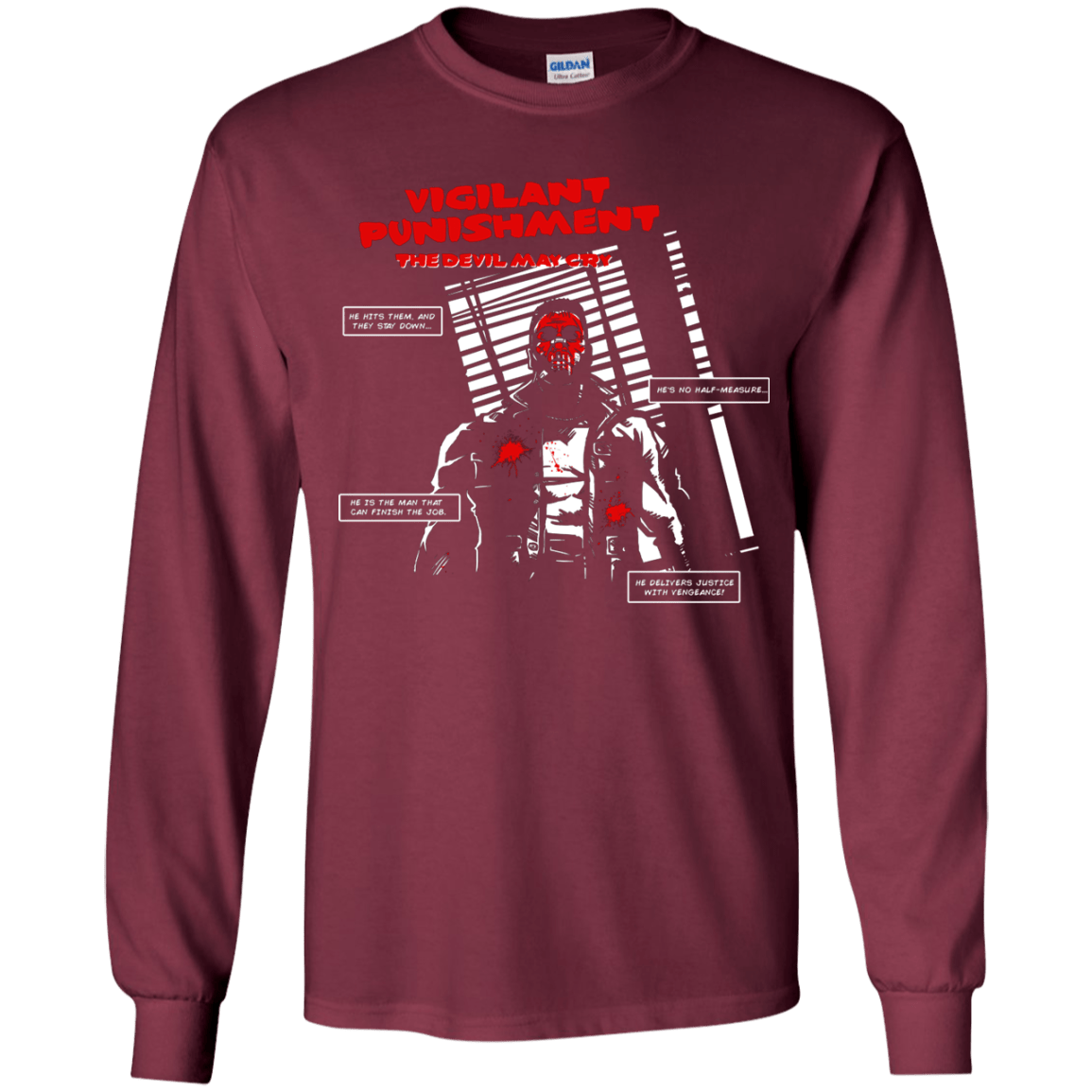 T-Shirts Maroon / YS Vigilant Youth Long Sleeve T-Shirt