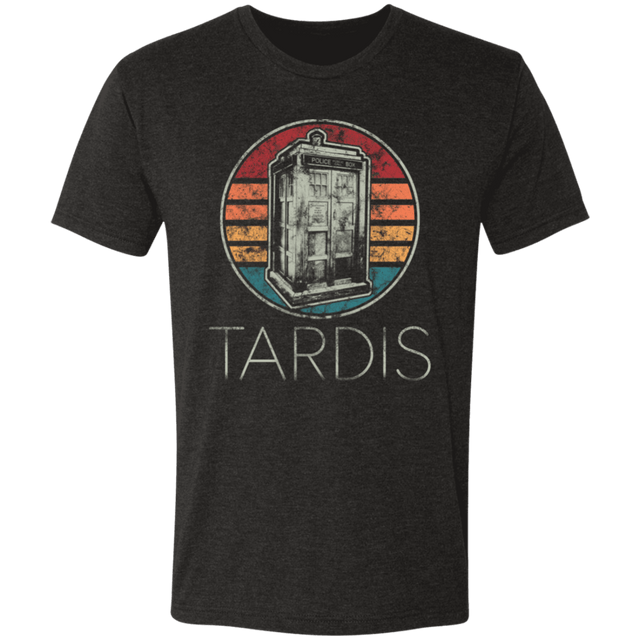 T-Shirts Vintage Black / S Vintage Tardis Men's Triblend T-Shirt