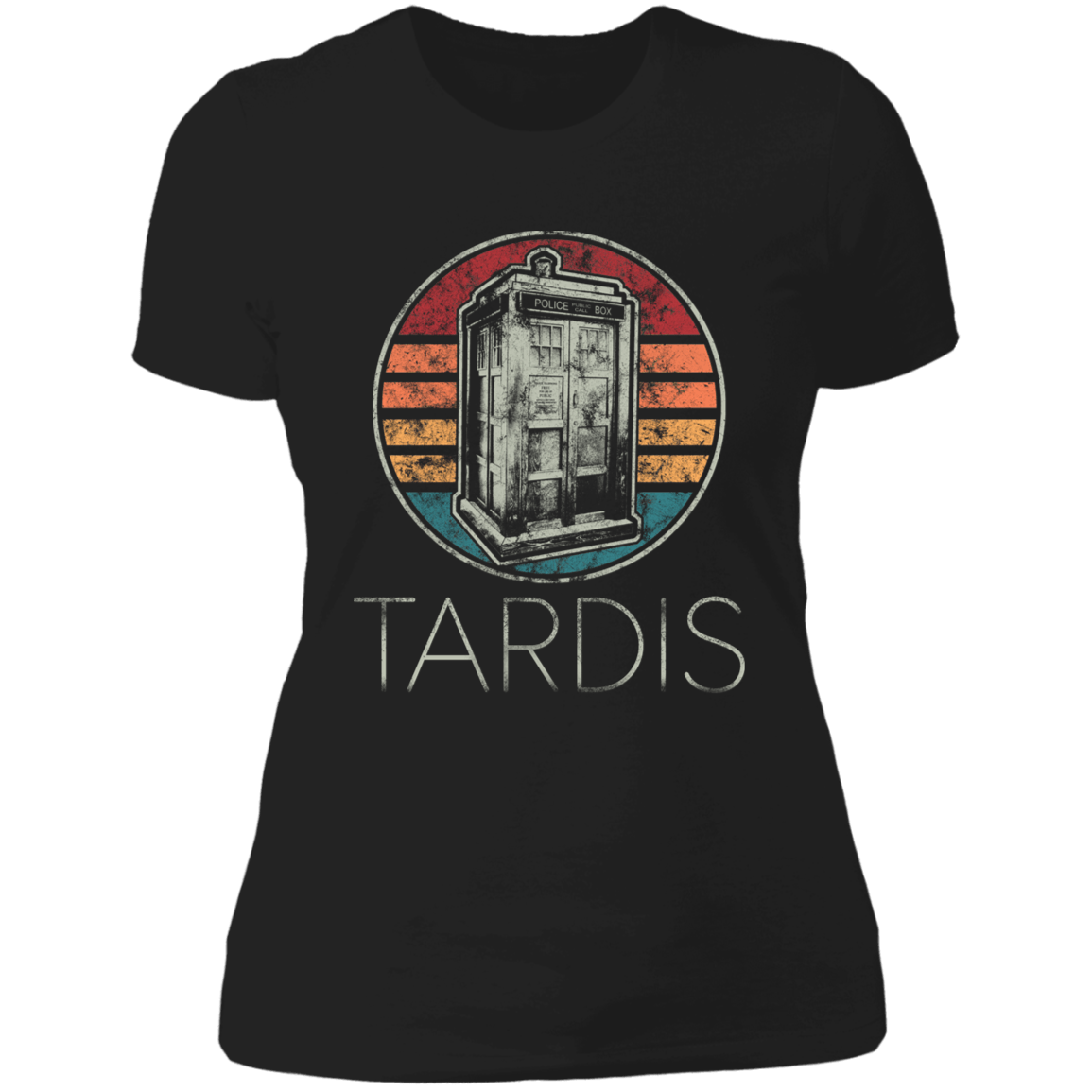 T-Shirts Black / X-Small Vintage Tardis Women's Premium T-Shirt