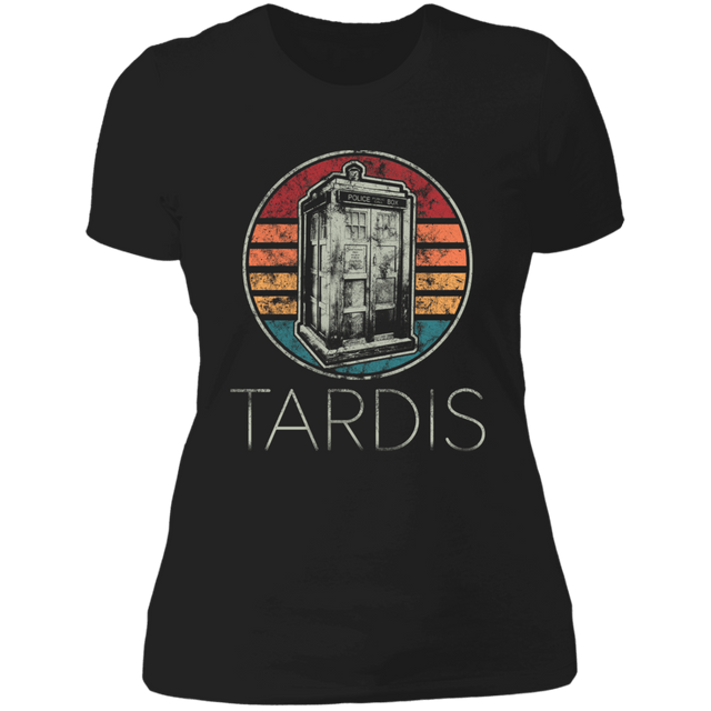 T-Shirts Black / X-Small Vintage Tardis Women's Premium T-Shirt