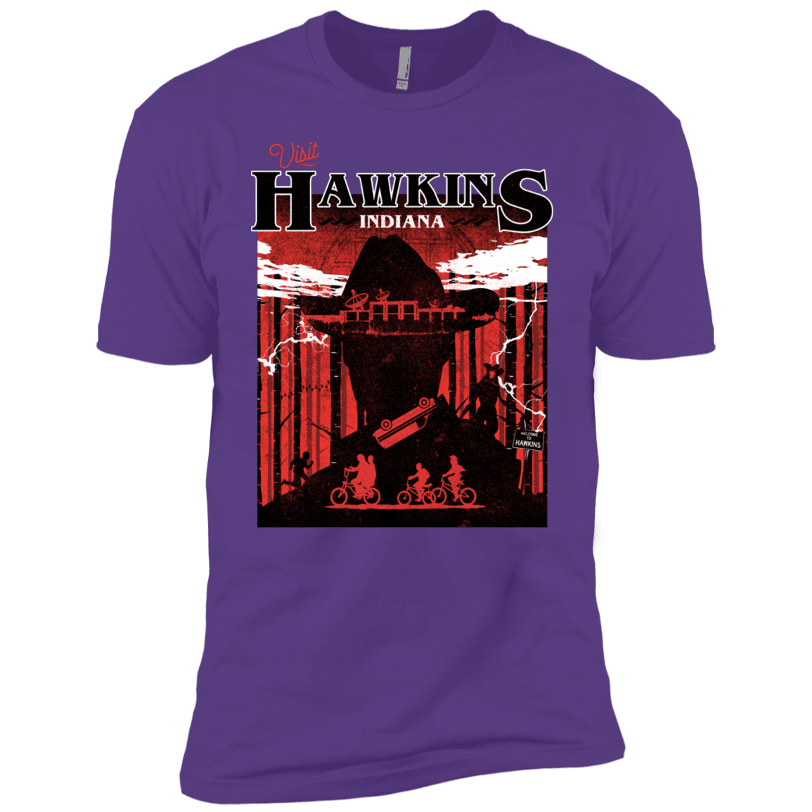 T-Shirts Purple Rush / YXS Visit Hawkins Boys Premium T-Shirt