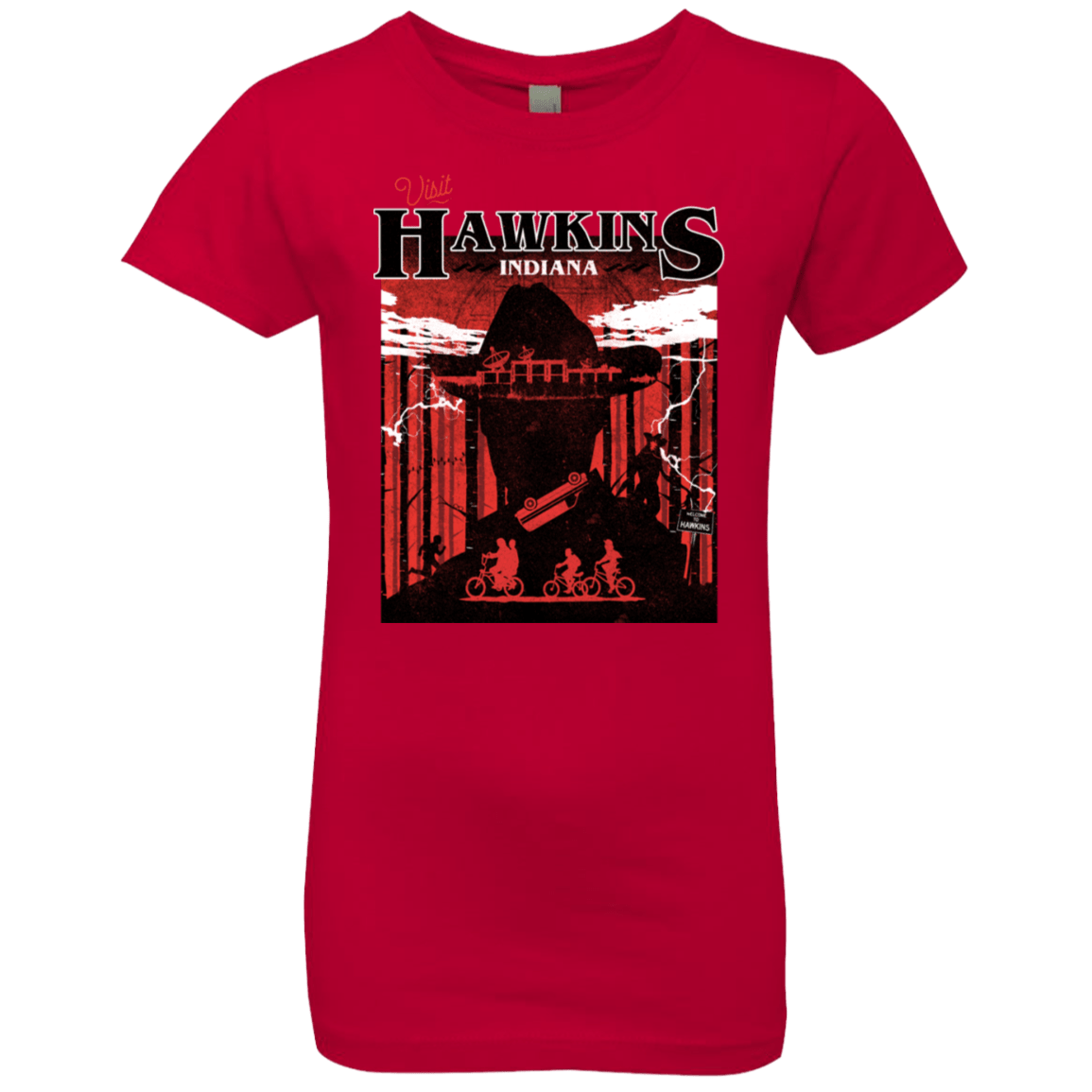T-Shirts Red / YXS Visit Hawkins Girls Premium T-Shirt