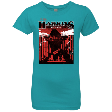 T-Shirts Tahiti Blue / YXS Visit Hawkins Girls Premium T-Shirt