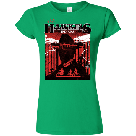 T-Shirts Irish Green / S Visit Hawkins Junior Slimmer-Fit T-Shirt