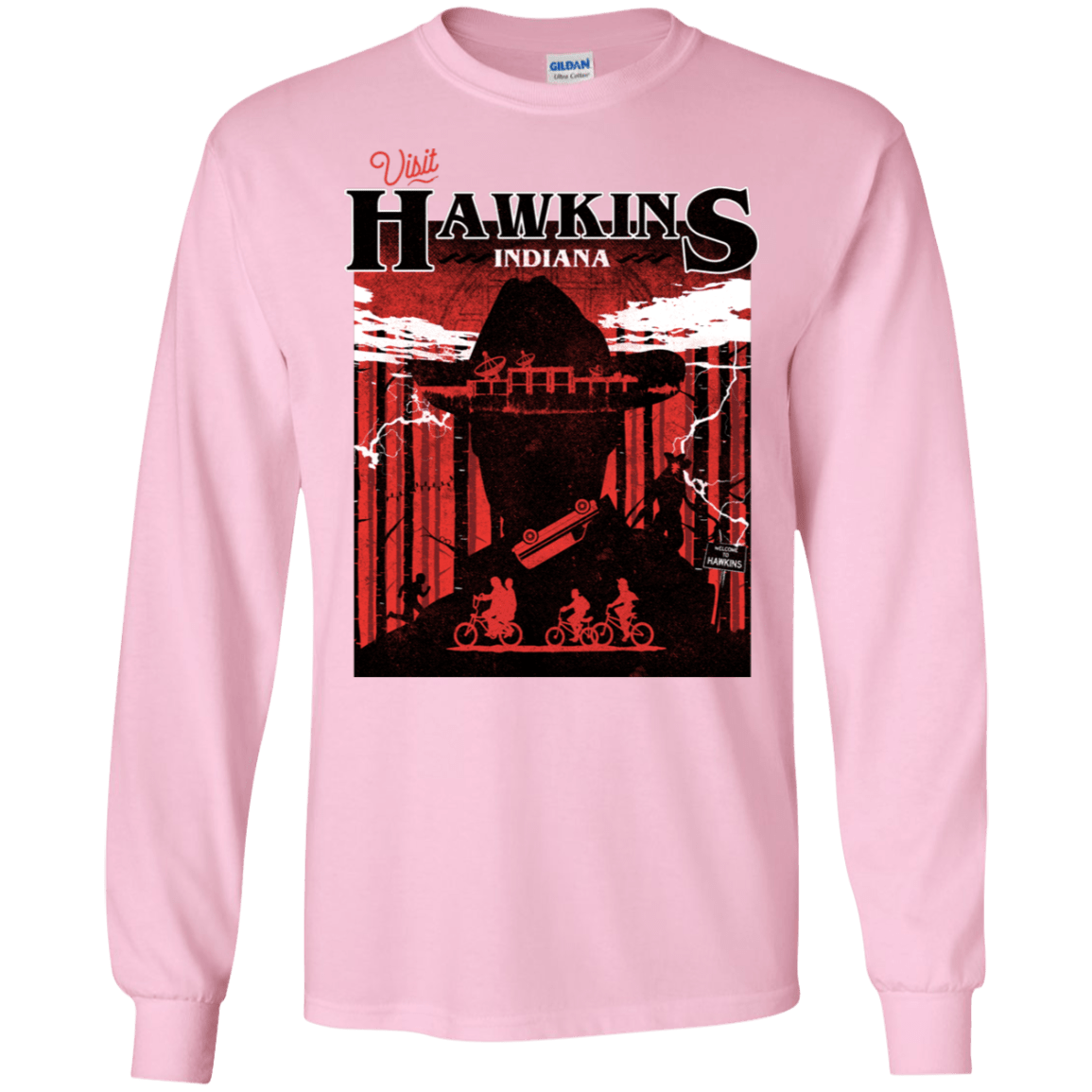 T-Shirts Light Pink / S Visit Hawkins Men's Long Sleeve T-Shirt
