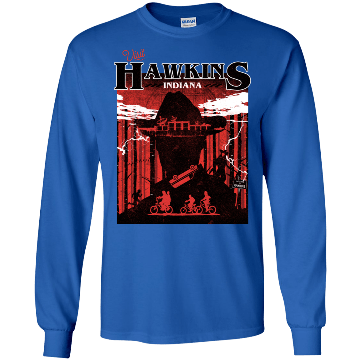 T-Shirts Royal / S Visit Hawkins Men's Long Sleeve T-Shirt
