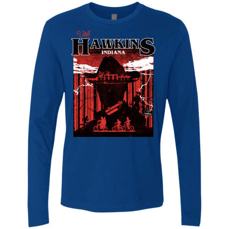T-Shirts Royal / S Visit Hawkins Men's Premium Long Sleeve