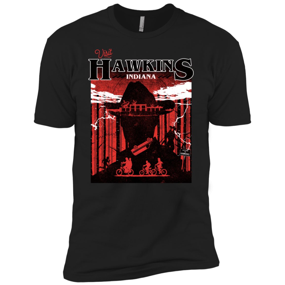 T-Shirts Black / X-Small Visit Hawkins Men's Premium T-Shirt