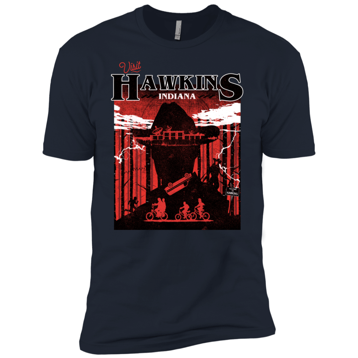 T-Shirts Midnight Navy / X-Small Visit Hawkins Men's Premium T-Shirt