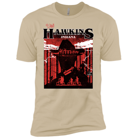 T-Shirts Sand / X-Small Visit Hawkins Men's Premium T-Shirt