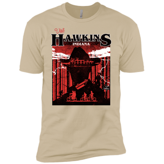 T-Shirts Sand / X-Small Visit Hawkins Men's Premium T-Shirt