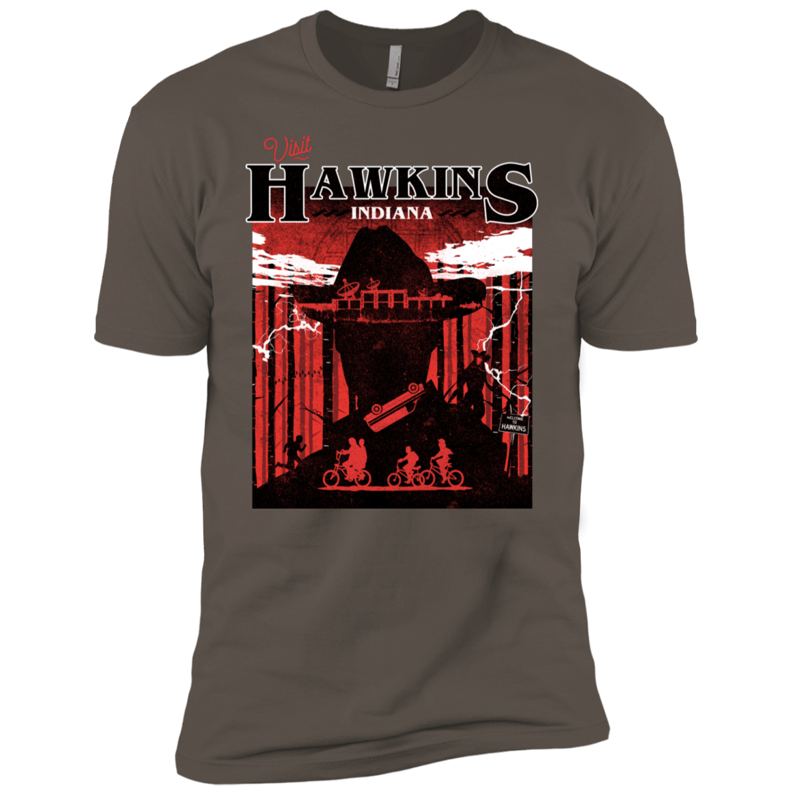 T-Shirts Warm Grey / X-Small Visit Hawkins Men's Premium T-Shirt