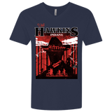 T-Shirts Midnight Navy / X-Small Visit Hawkins Men's Premium V-Neck