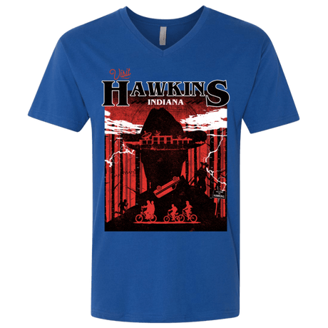 T-Shirts Royal / X-Small Visit Hawkins Men's Premium V-Neck