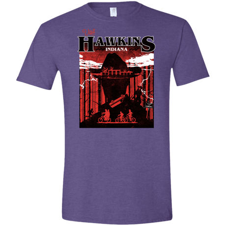 T-Shirts Heather Purple / S Visit Hawkins Men's Semi-Fitted Softstyle