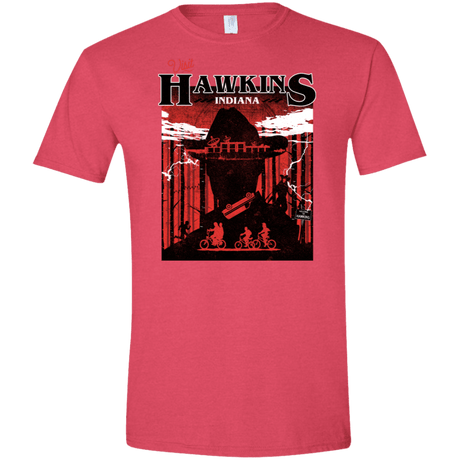T-Shirts Heather Red / S Visit Hawkins Men's Semi-Fitted Softstyle