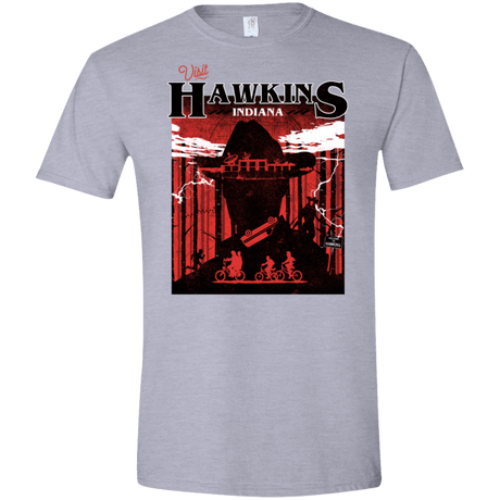 T-Shirts Sport Grey / X-Small Visit Hawkins Men's Semi-Fitted Softstyle