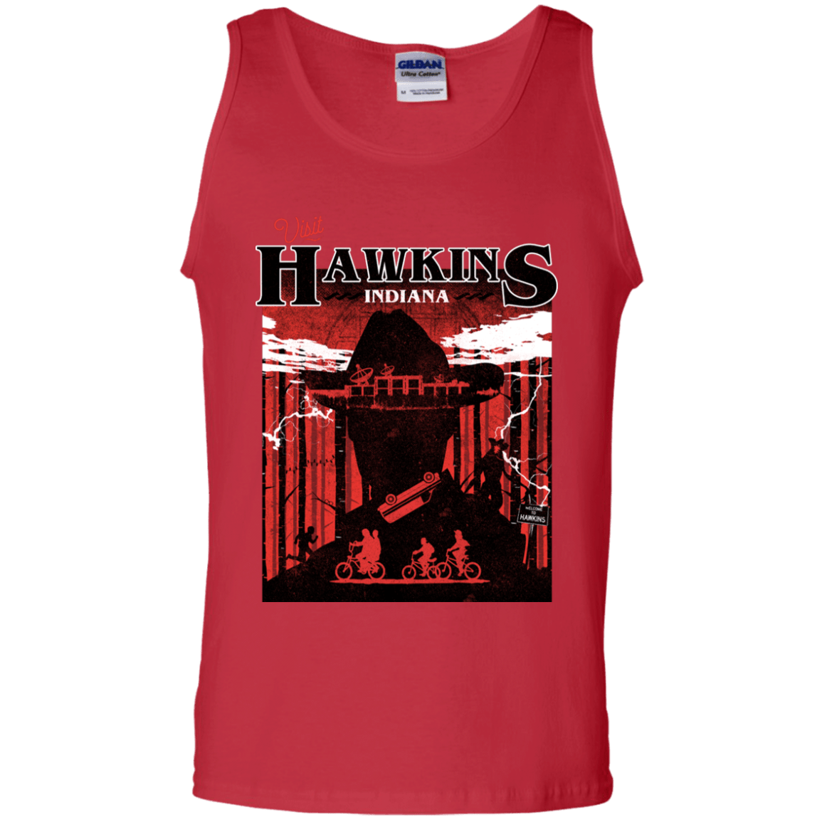 T-Shirts Red / S Visit Hawkins Men's Tank Top