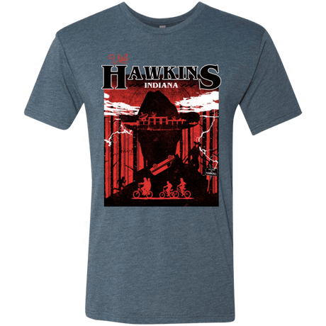 T-Shirts Indigo / S Visit Hawkins Men's Triblend T-Shirt