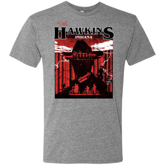 T-Shirts Premium Heather / S Visit Hawkins Men's Triblend T-Shirt