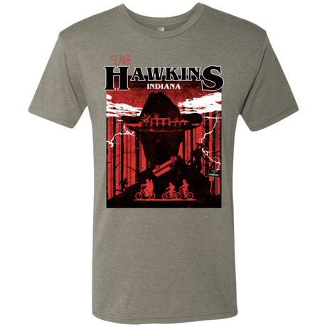 T-Shirts Venetian Grey / S Visit Hawkins Men's Triblend T-Shirt