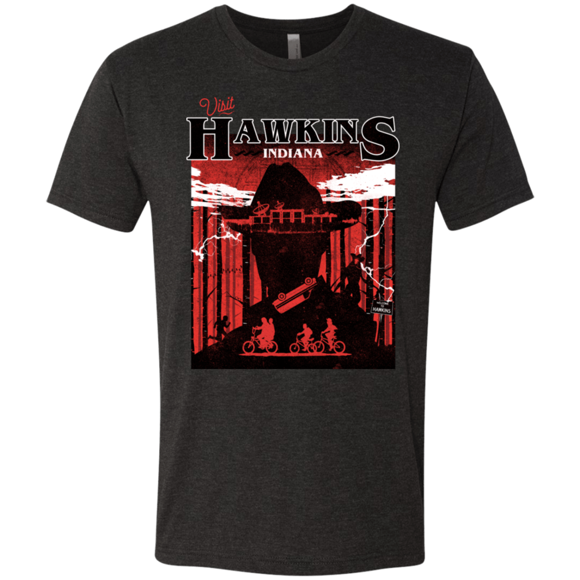 T-Shirts Vintage Black / S Visit Hawkins Men's Triblend T-Shirt