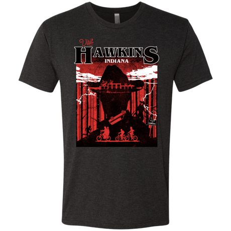 T-Shirts Vintage Black / S Visit Hawkins Men's Triblend T-Shirt
