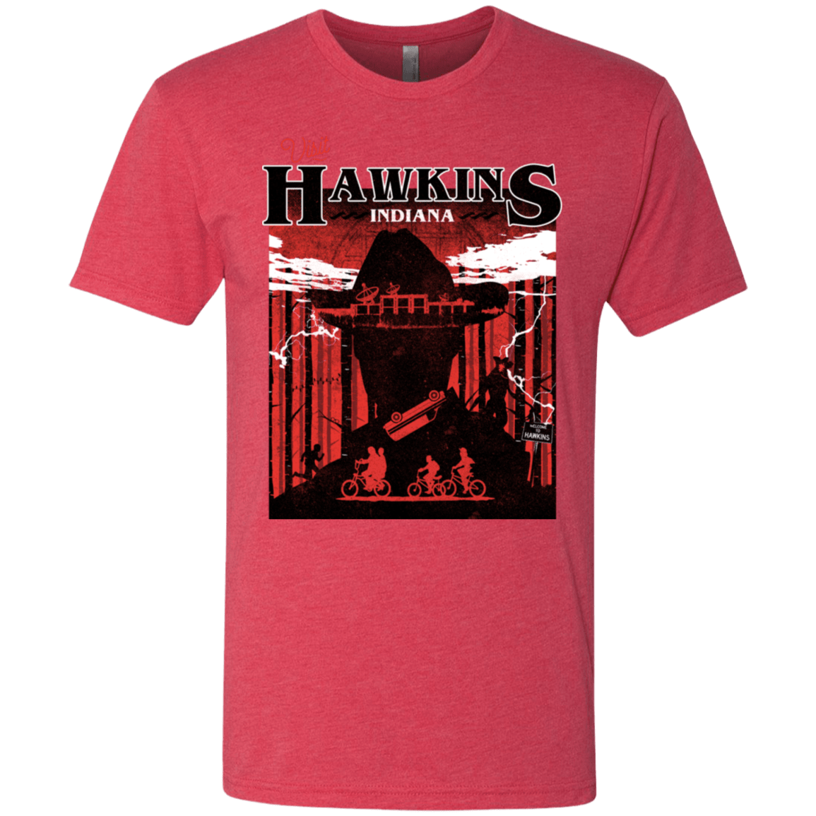 T-Shirts Vintage Red / S Visit Hawkins Men's Triblend T-Shirt