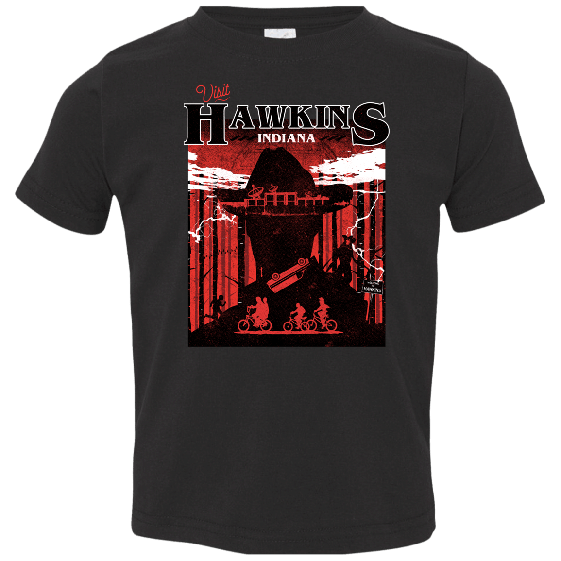 T-Shirts Black / 2T Visit Hawkins Toddler Premium T-Shirt