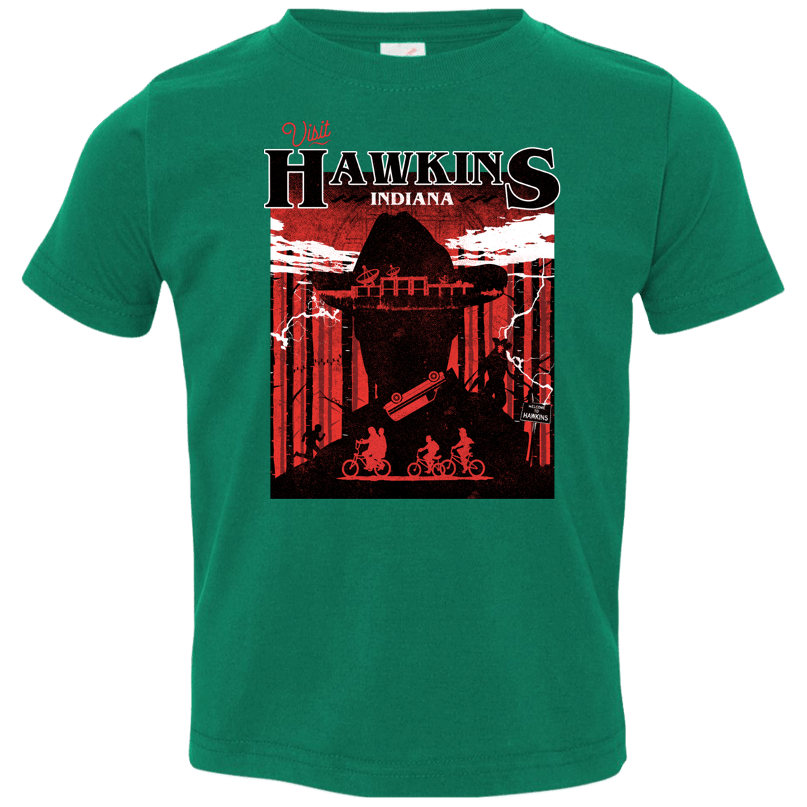 T-Shirts Kelly / 2T Visit Hawkins Toddler Premium T-Shirt