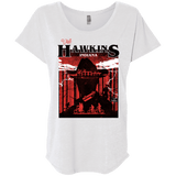 T-Shirts Heather White / X-Small Visit Hawkins Triblend Dolman Sleeve