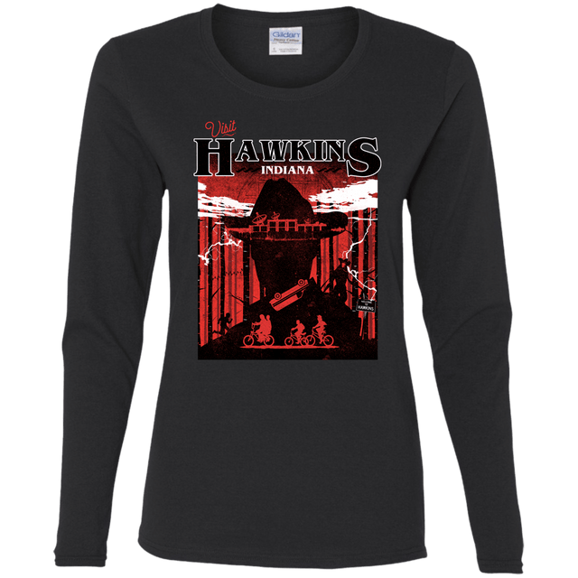 T-Shirts Black / S Visit Hawkins Women's Long Sleeve T-Shirt