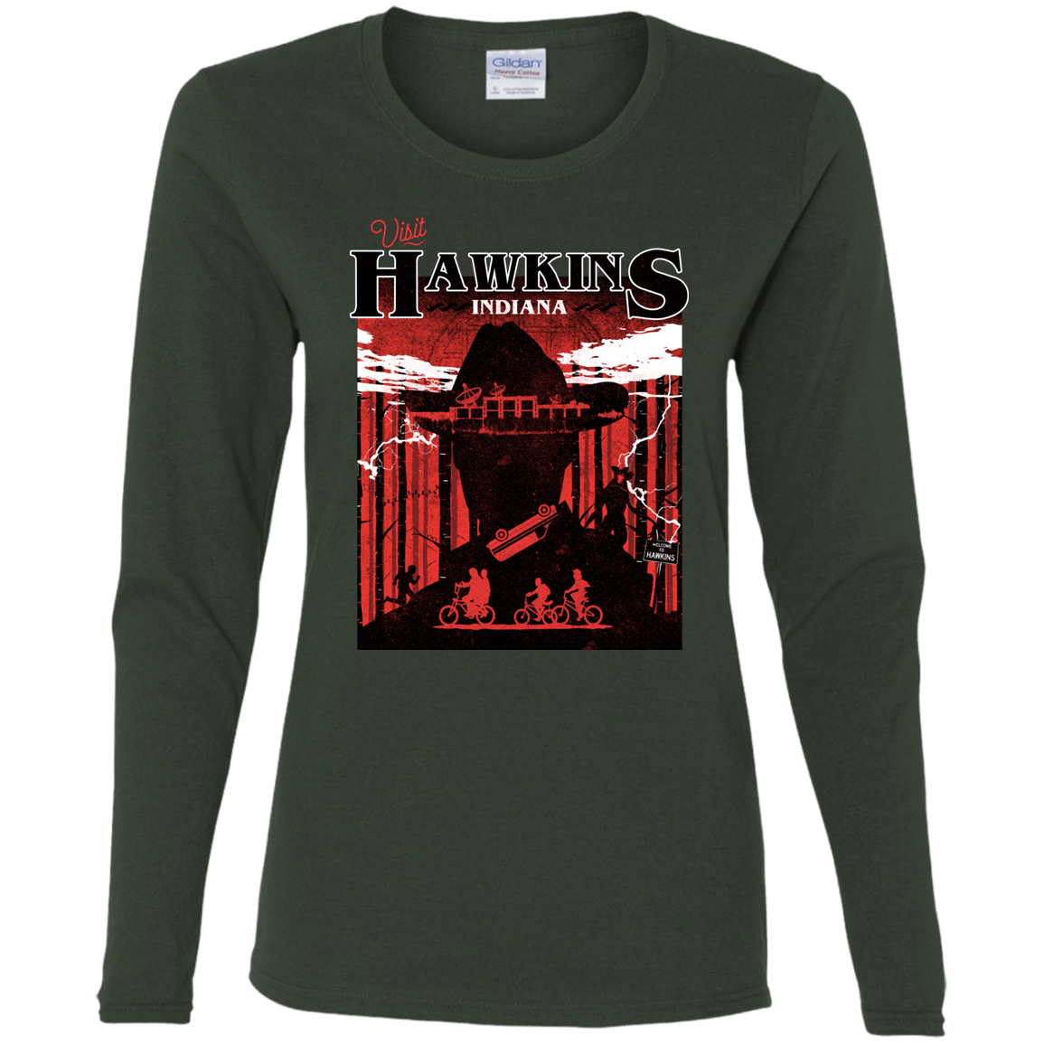T-Shirts Forest / S Visit Hawkins Women's Long Sleeve T-Shirt